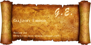 Gujzon Emese névjegykártya